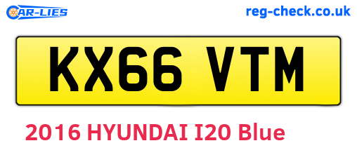 KX66VTM are the vehicle registration plates.