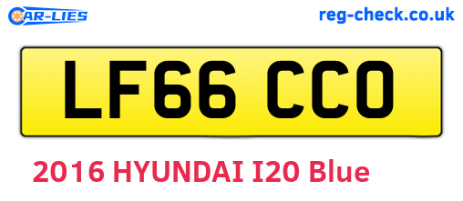LF66CCO are the vehicle registration plates.