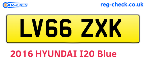 LV66ZXK are the vehicle registration plates.
