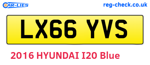 LX66YVS are the vehicle registration plates.