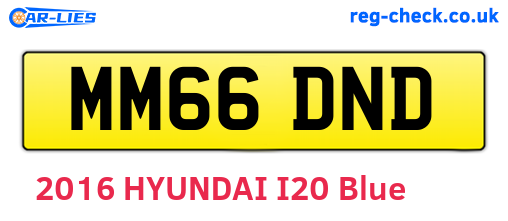 MM66DND are the vehicle registration plates.