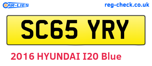 SC65YRY are the vehicle registration plates.