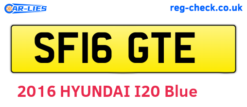 SF16GTE are the vehicle registration plates.
