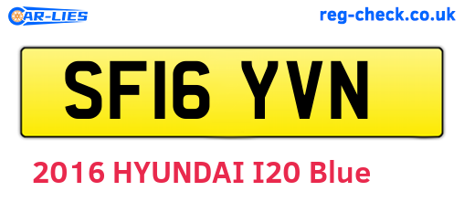 SF16YVN are the vehicle registration plates.