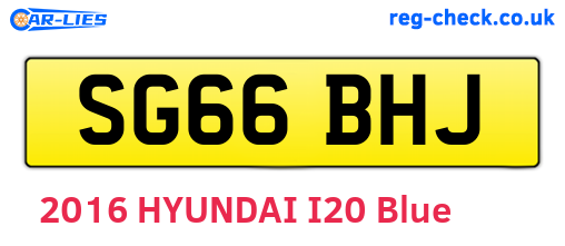 SG66BHJ are the vehicle registration plates.