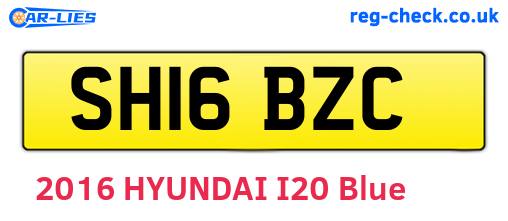 SH16BZC are the vehicle registration plates.
