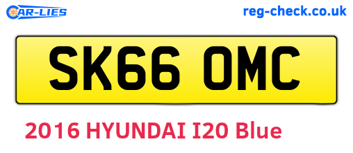 SK66OMC are the vehicle registration plates.