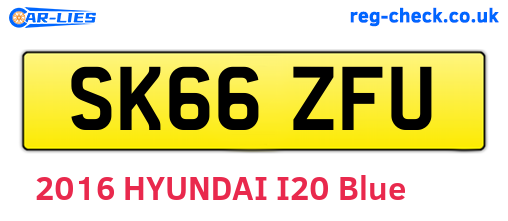 SK66ZFU are the vehicle registration plates.