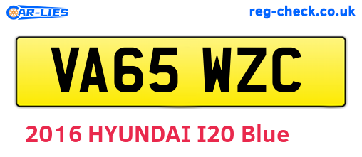 VA65WZC are the vehicle registration plates.