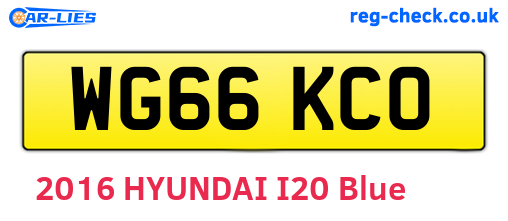 WG66KCO are the vehicle registration plates.