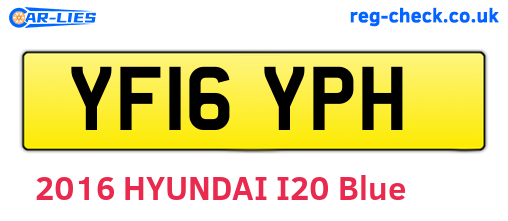 YF16YPH are the vehicle registration plates.