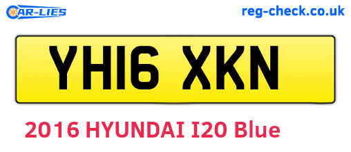 YH16XKN are the vehicle registration plates.