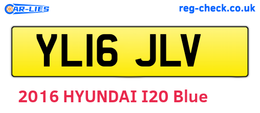 YL16JLV are the vehicle registration plates.
