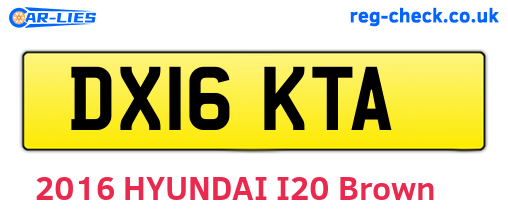 DX16KTA are the vehicle registration plates.