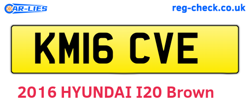 KM16CVE are the vehicle registration plates.
