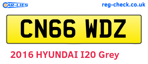 CN66WDZ are the vehicle registration plates.