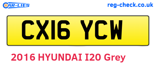 CX16YCW are the vehicle registration plates.