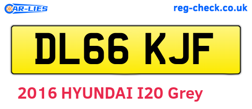 DL66KJF are the vehicle registration plates.