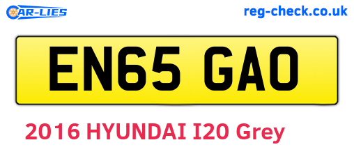 EN65GAO are the vehicle registration plates.