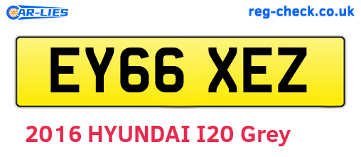 EY66XEZ are the vehicle registration plates.