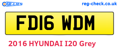 FD16WDM are the vehicle registration plates.