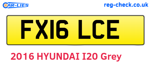 FX16LCE are the vehicle registration plates.