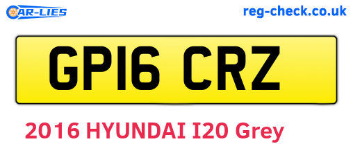 GP16CRZ are the vehicle registration plates.