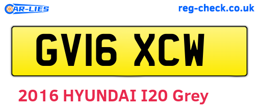 GV16XCW are the vehicle registration plates.