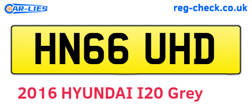 HN66UHD are the vehicle registration plates.