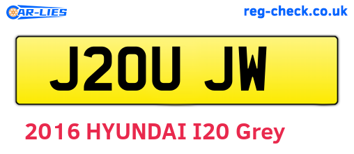 J20UJW are the vehicle registration plates.