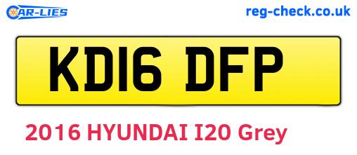 KD16DFP are the vehicle registration plates.
