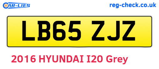 LB65ZJZ are the vehicle registration plates.