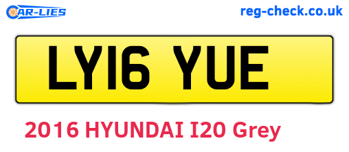 LY16YUE are the vehicle registration plates.