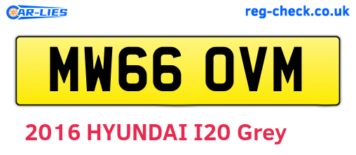 MW66OVM are the vehicle registration plates.