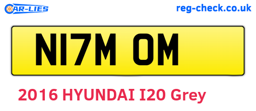 N17MOM are the vehicle registration plates.