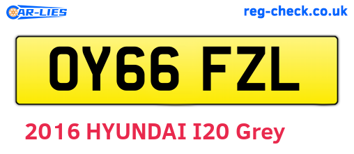OY66FZL are the vehicle registration plates.