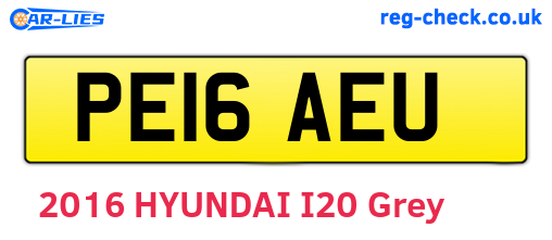 PE16AEU are the vehicle registration plates.