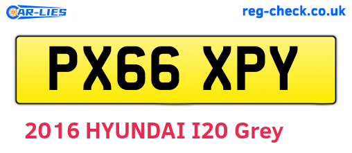 PX66XPY are the vehicle registration plates.