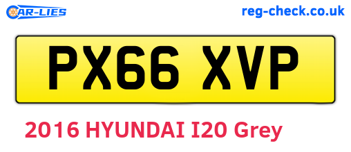 PX66XVP are the vehicle registration plates.
