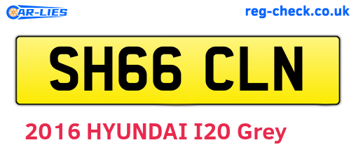 SH66CLN are the vehicle registration plates.