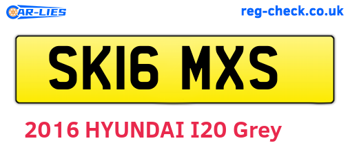 SK16MXS are the vehicle registration plates.