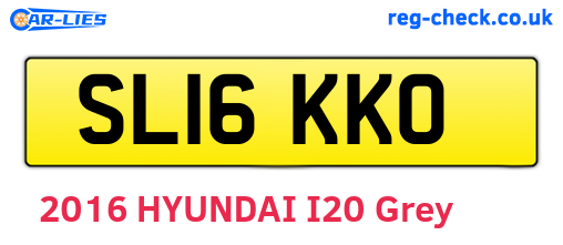 SL16KKO are the vehicle registration plates.