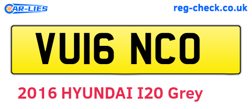 VU16NCO are the vehicle registration plates.