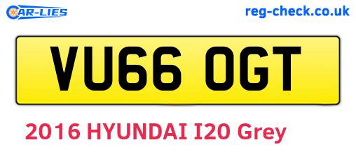 VU66OGT are the vehicle registration plates.
