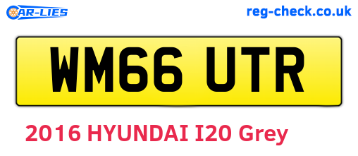 WM66UTR are the vehicle registration plates.
