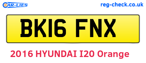 BK16FNX are the vehicle registration plates.
