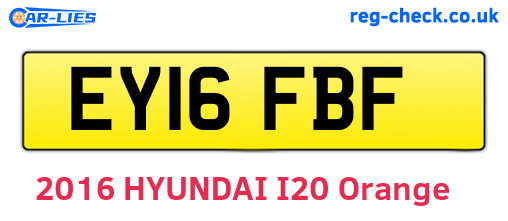 EY16FBF are the vehicle registration plates.