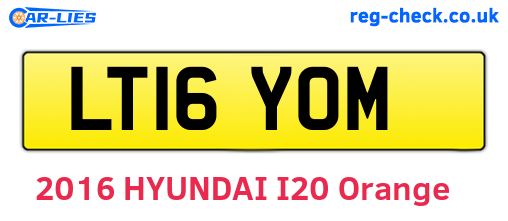 LT16YOM are the vehicle registration plates.