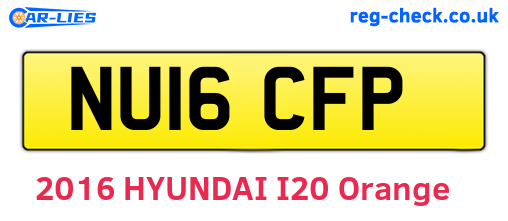 NU16CFP are the vehicle registration plates.