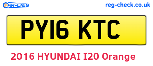 PY16KTC are the vehicle registration plates.